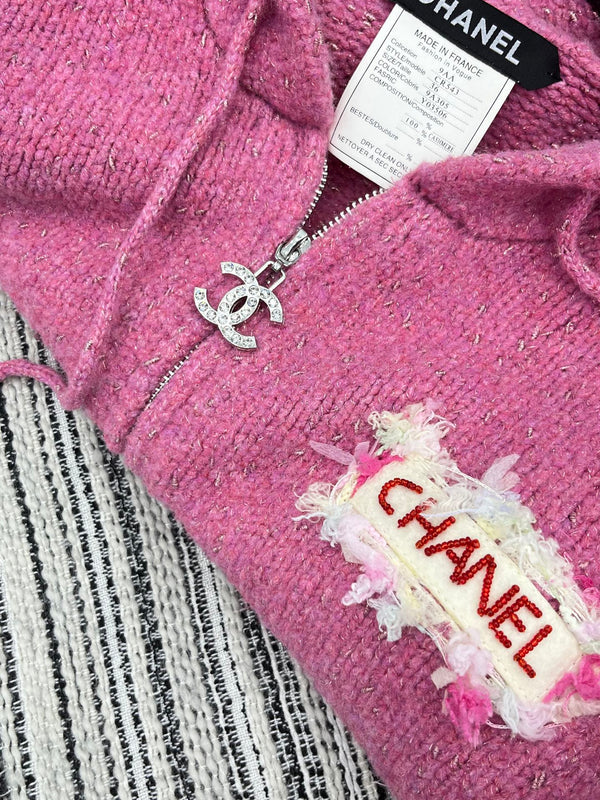 CC 2025 Veste à Capuche Laine Rose 325887