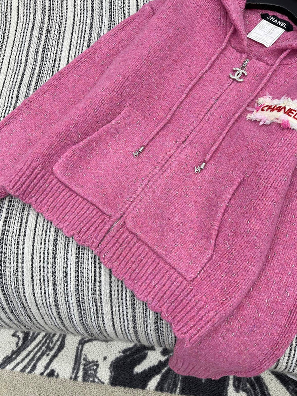 CC 2025 Veste à Capuche Laine Rose 325887