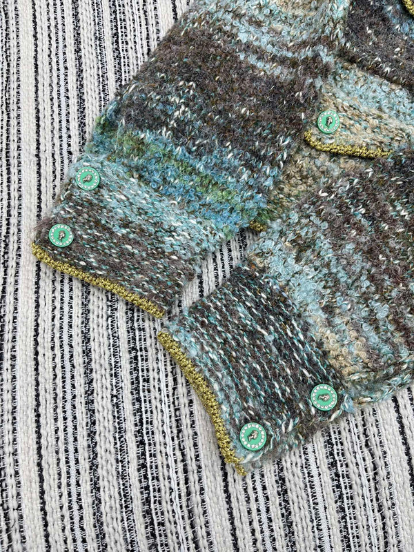 CC 2025 Veste Bleu Gris Vert Laine 325839