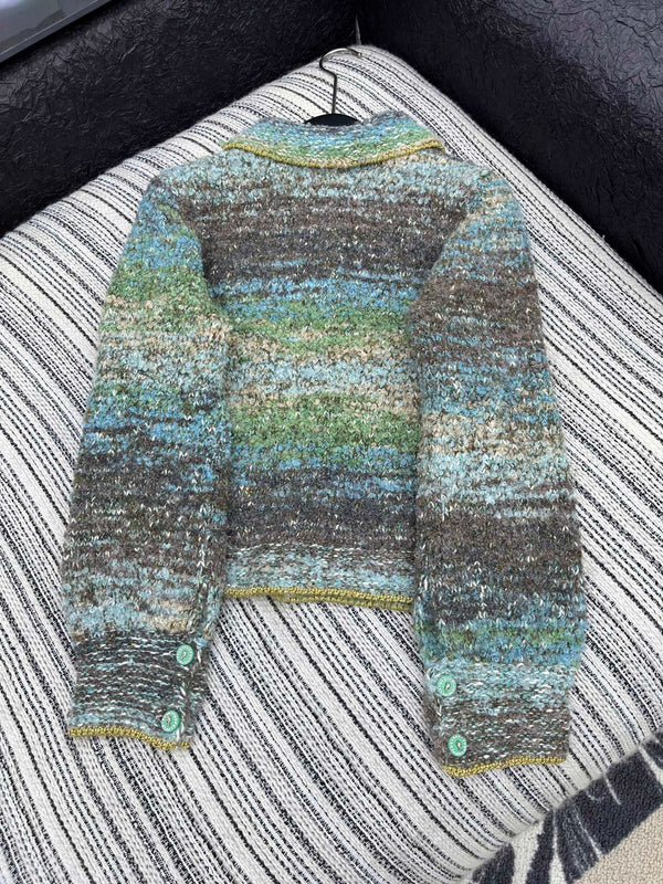 CC 2025 Veste Bleu Gris Vert Laine 325839