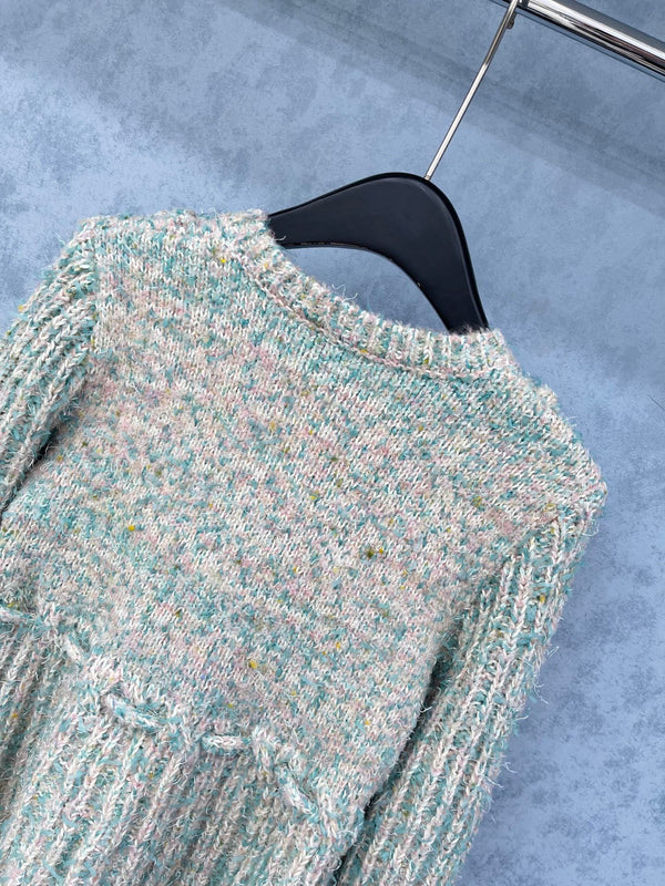 Veste CC 2025 avec cordon de serrage à la taille Laine bleue et rose 325853