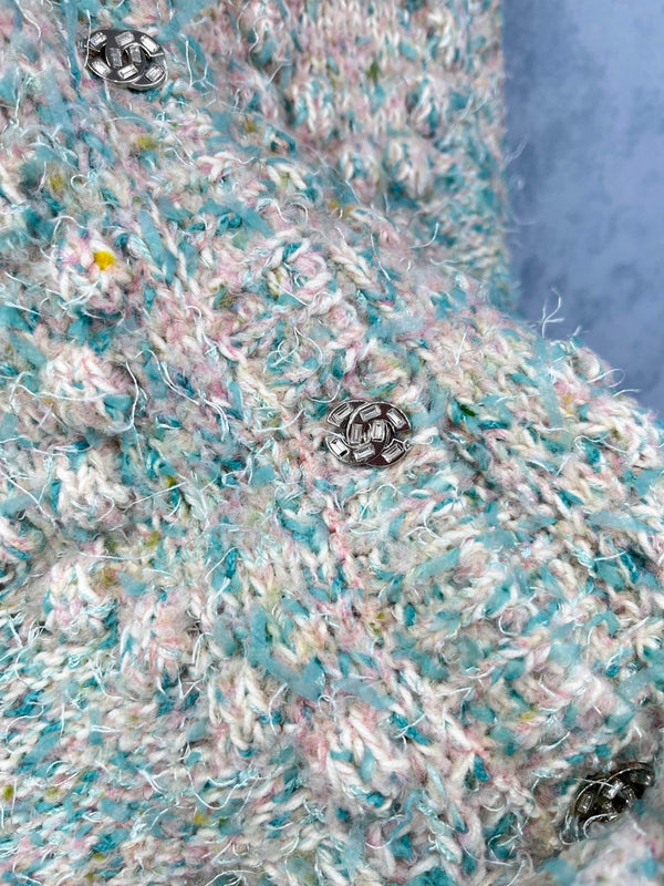CC 2025 Gilet avec cordon de serrage à la taille Bleu Rose Laine 325852