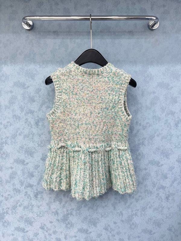 CC 2025 Gilet avec cordon de serrage à la taille Bleu Rose Laine 325852