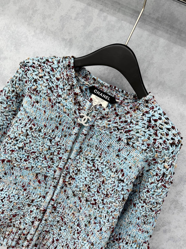 CC 2025 Veste Mélange de Couleurs Bleu Laine 325862