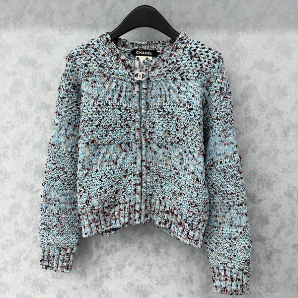 CC 2025 Veste Mélange de Couleurs Bleu Laine 325862