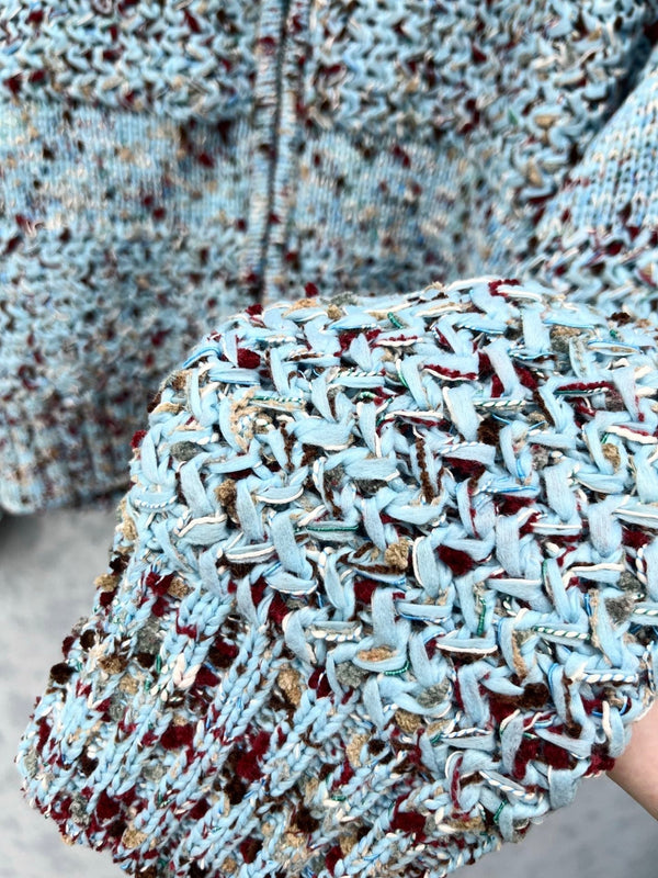 CC 2025 Veste Mélange de Couleurs Bleu Laine 325862