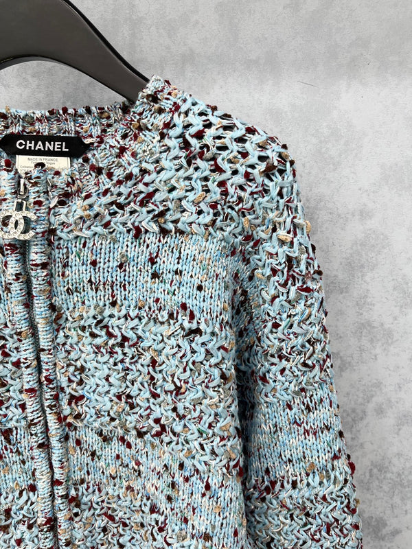 CC 2025 Veste Mélange de Couleurs Bleu Laine 325862