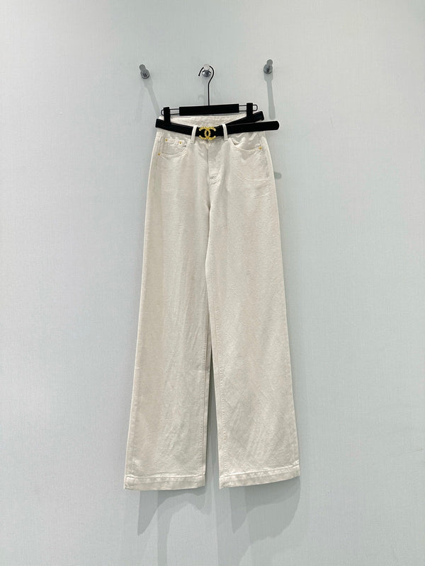 Jean en coton et polyester à motif losanges CC 351233