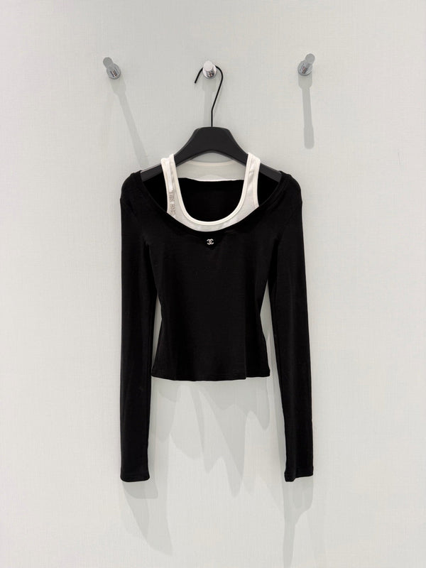 T-shirt manches longues superposé CC Tencel Laine 351220