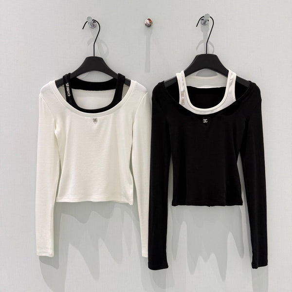 T-shirt manches longues superposé CC Tencel Laine 351220