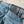 CC Jean large en denim bleu à ceinture en strass 351177