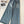 CC Jean large en denim bleu à ceinture en strass 351177