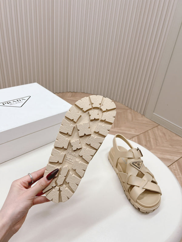 Sandali Pra con cinturini intrecciati 30 Beige