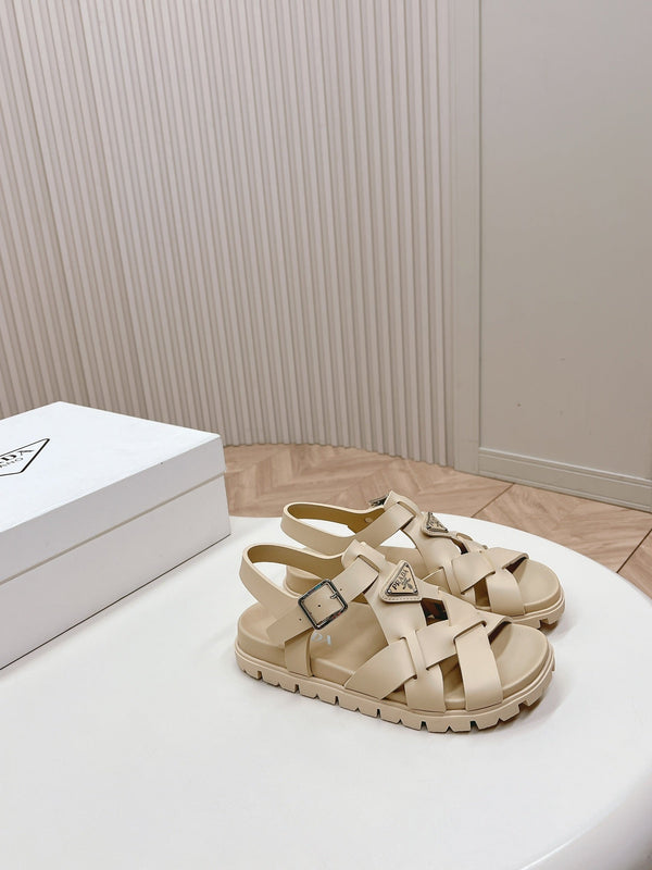 Sandali Pra con cinturini intrecciati 30 Beige