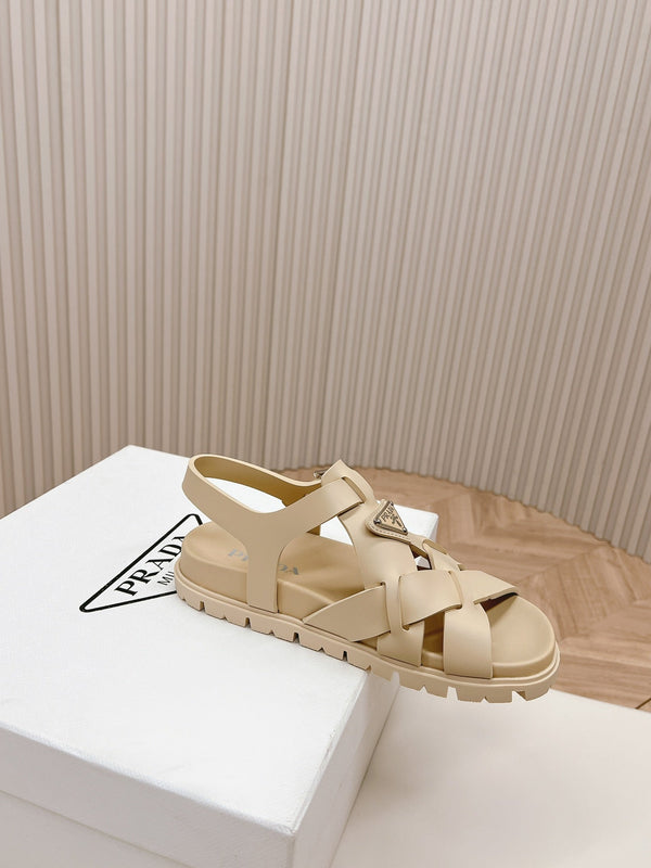 Sandali Pra con cinturini intrecciati 30 Beige