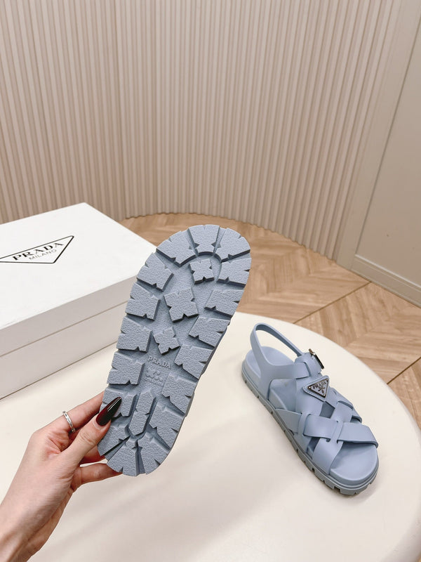 Sandali Pra con cinturini intrecciati 30 Baby Blue