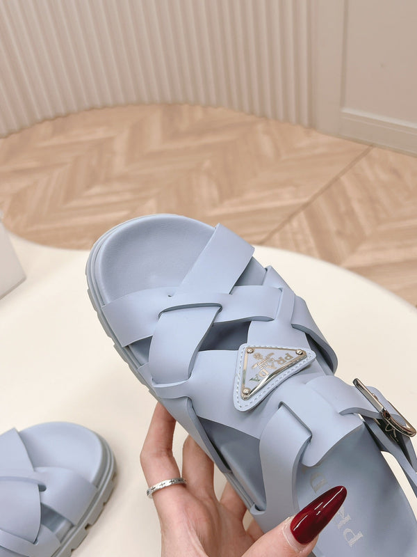 Sandali Pra con cinturini intrecciati 30 Baby Blue