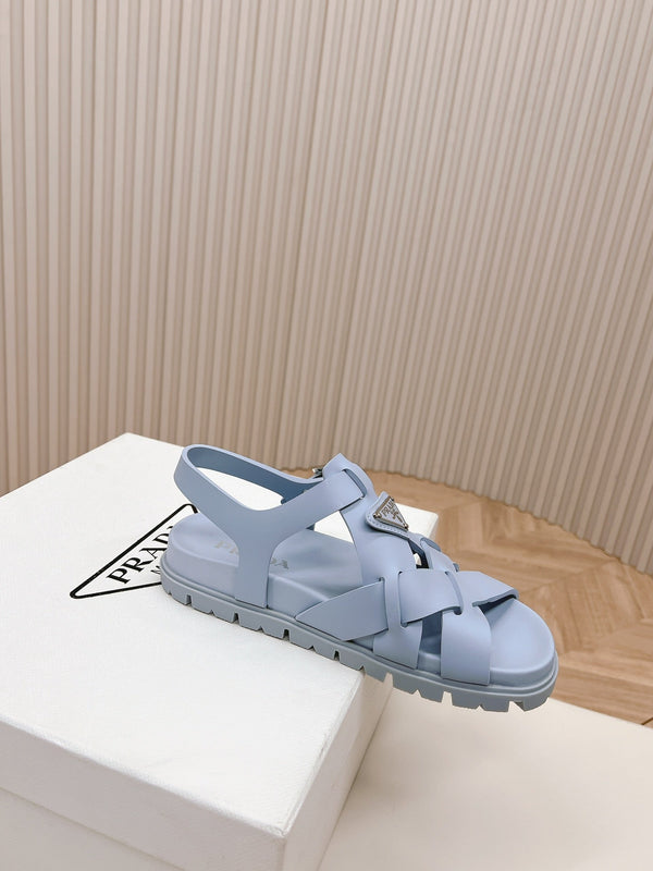 Sandali Pra con cinturini intrecciati 30 Baby Blue