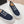 Double C Platform Biscuit Shoes Fabric Navy Blue