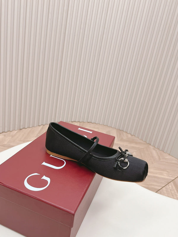 GG BALLET FLAT SETA NERA