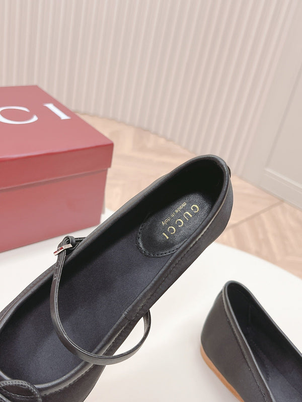 GG BALLET FLAT SETA NERA