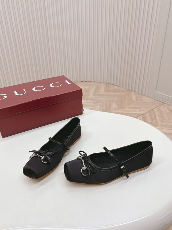 GG BALLET FLAT SETA NERA