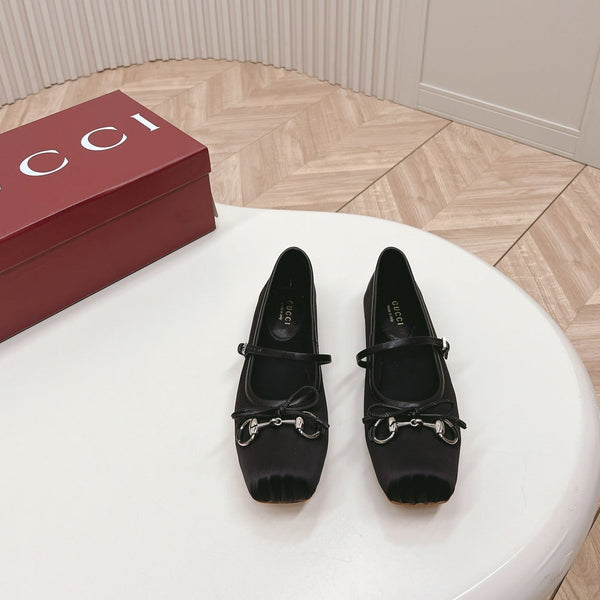 GG BALLET FLAT SETA NERA