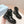 PRA LACE-UP BOOTS GLOSSY BLACK CALFSKIN