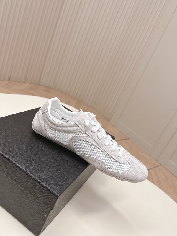 Prada 26ss German Training Daim Maille Gris Clair 644213