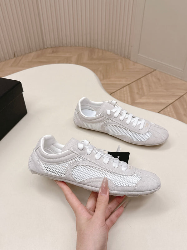 Prada 26ss German Training Daim Maille Gris Clair 644213