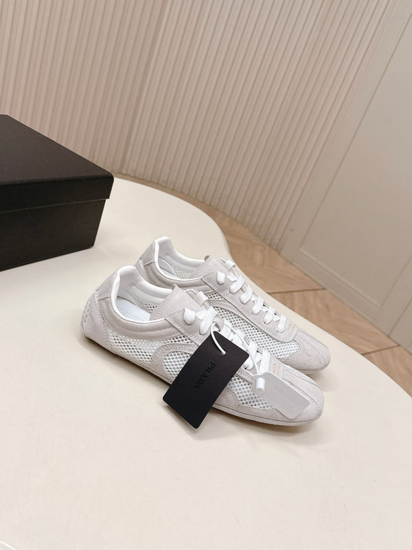 Prada 26ss German Training Daim Maille Gris Clair 644213