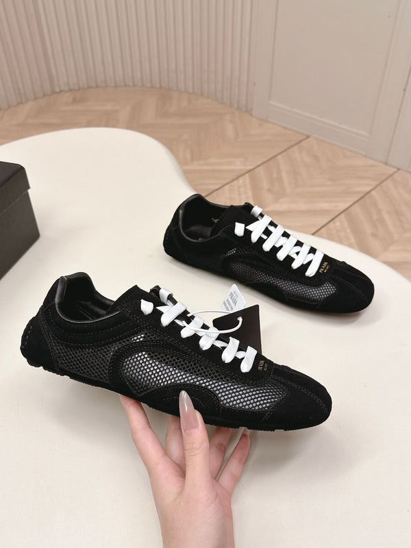 Prada 26ss German Training Noir Daim Mesh 644215