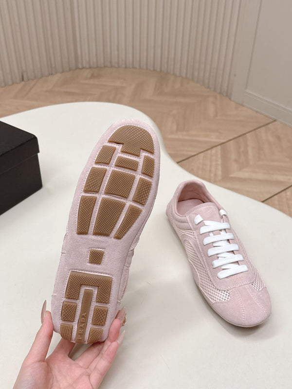 Prada 26ss German Training Rose clair Daim Mesh 644217