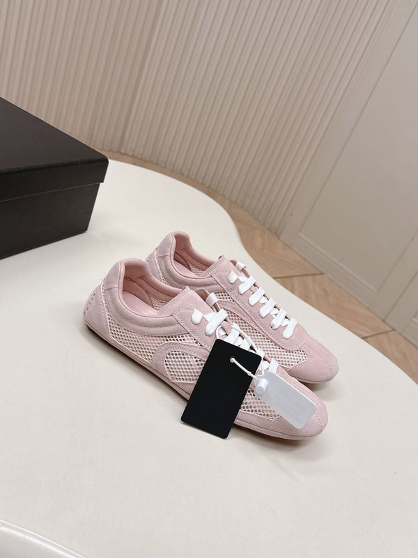 Prada 26ss German Training Rose clair Daim Mesh 644217