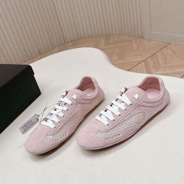 Prada 26ss German Training Rose clair Daim Mesh 644217