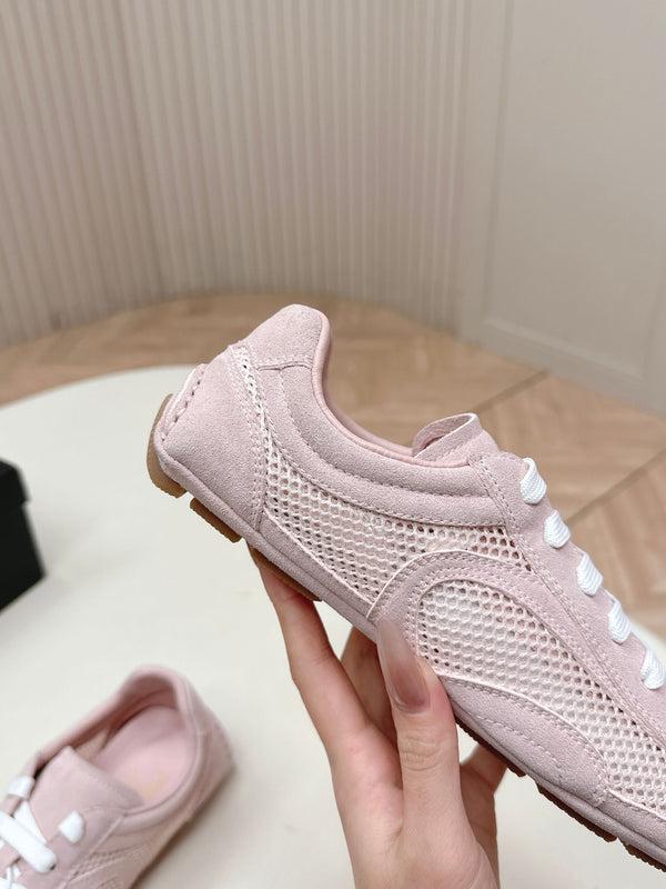 Prada 26ss German Training Rose clair Daim Mesh 644217