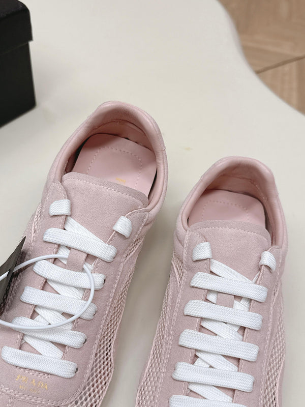 Prada 26ss German Training Rose clair Daim Mesh 644217