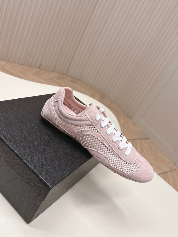 Prada 26ss German Training Rose clair Daim Mesh 644217