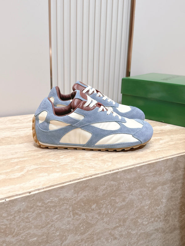 BV Orbit Flash Retro Sneake Cream Blue Fabric Suede 934415