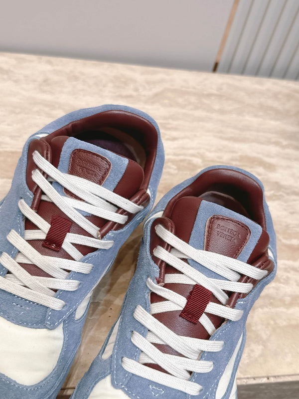 BV Orbit Flash Retro Sneake Cream Blue Fabric Suede 934415
