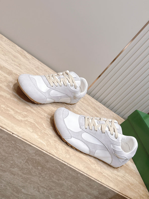 BV Orbit Flash Retro Sneake White Leather Suede 934417