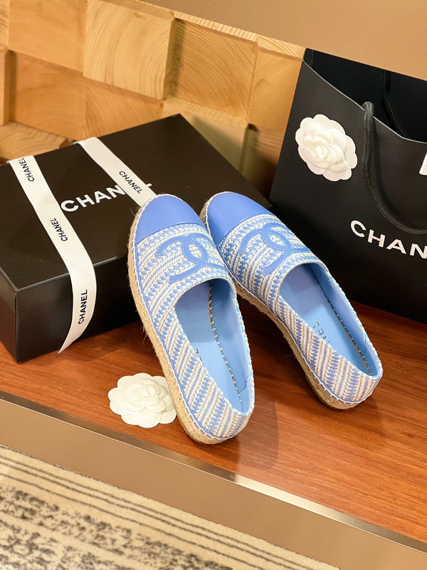 cc espadrillas beige blu nuvola panno di lana blu nuvola pelle di agnello