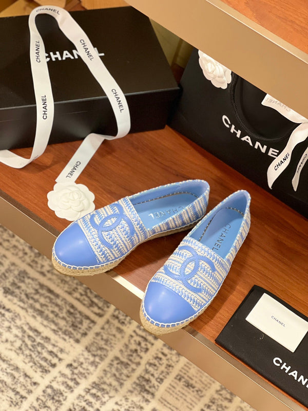 cc espadrillas beige blu nuvola panno di lana blu nuvola pelle di agnello