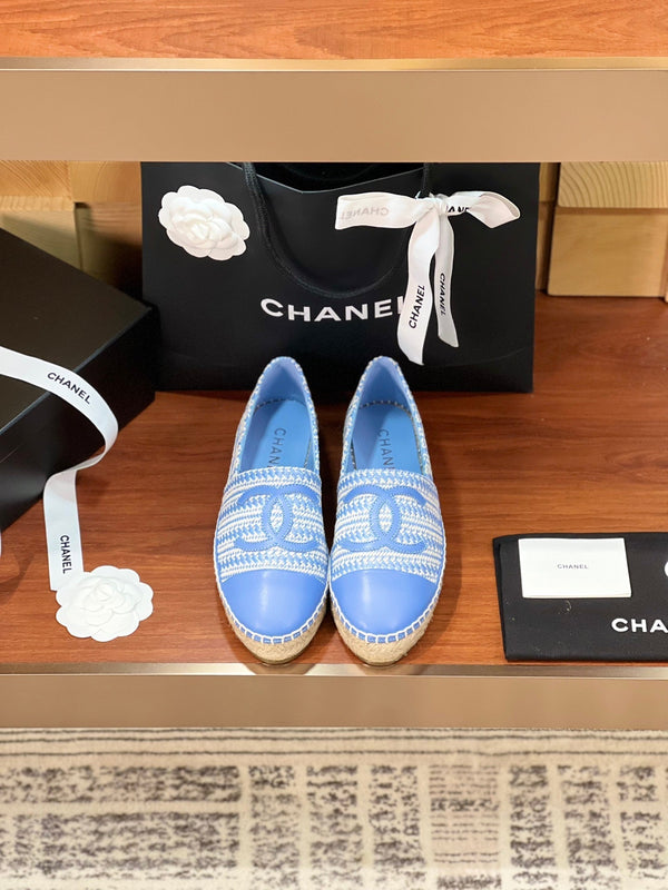 cc espadrillas beige blu nuvola panno di lana blu nuvola pelle di agnello