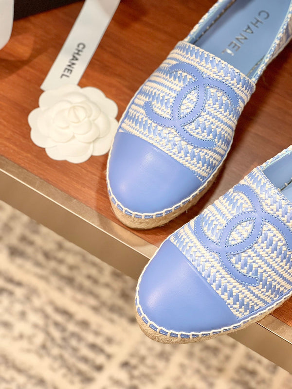 cc espadrillas beige blu nuvola panno di lana blu nuvola pelle di agnello