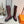 HM Lace Up Boots 25mm Belt Buckle Mauve Brown Leather 466590