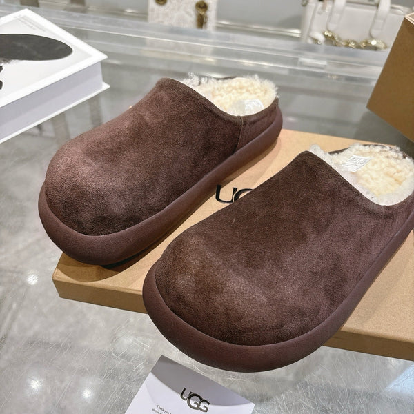 UGG Classic Ultra Mini Mule Reddish Brown Wool Suede 518882