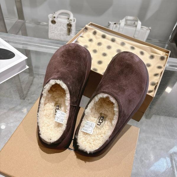 UGG Classic Ultra Mini Mule Reddish Brown Wool Suede 518882