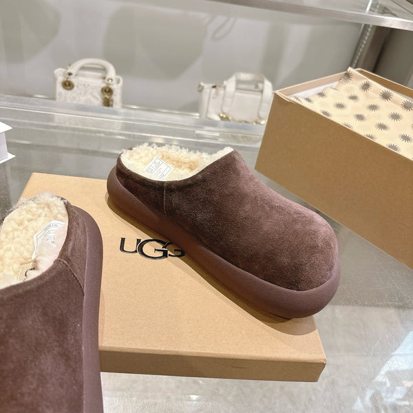 UGG Classic Ultra Mini Mule Reddish Brown Wool Suede 518882