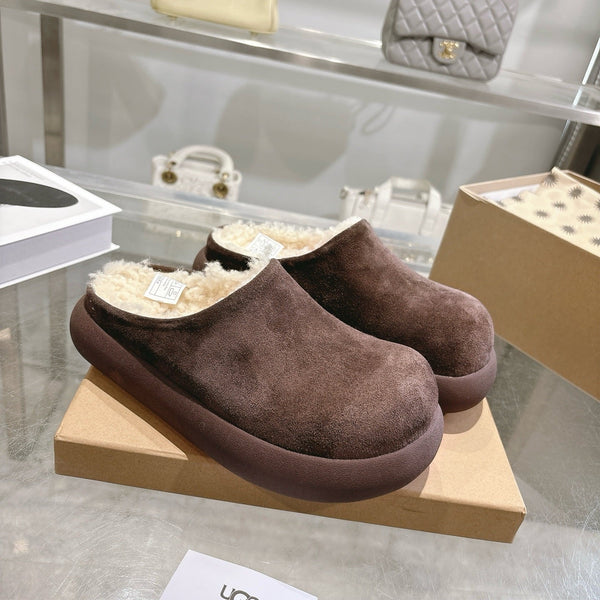 UGG Classic Ultra Mini Mule Reddish Brown Wool Suede 518882